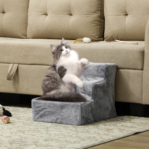 4-Step Dog Ramp for Sofa, Bed, and Couch, with Removable Cover, Light Grey – view 35