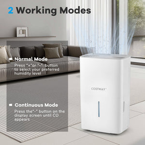 65 Pints Dehumidifier with 24H Timer and LED Display-White view 5