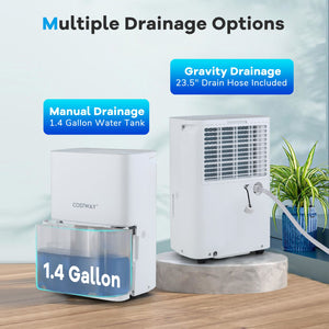 65 Pints Dehumidifier with 24H Timer and LED Display-White view 6