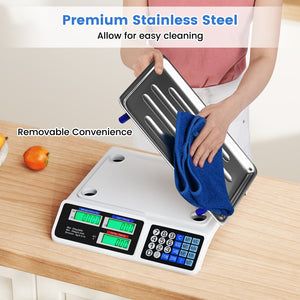 66lb Price Computing Scale Commercial Food Scale with Dual LCD Displays view 8