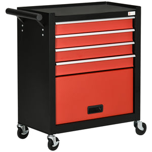 4-Drawer Tool Chest with 4 Wheels, Rolling Tool Box and Storage Cabinet