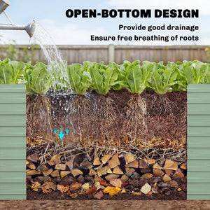 5' x 3' x 2' Raised Garden Bed, Galvanized Planter Box for Growing Flowers, Herbs and Vegetables, Black – view 47