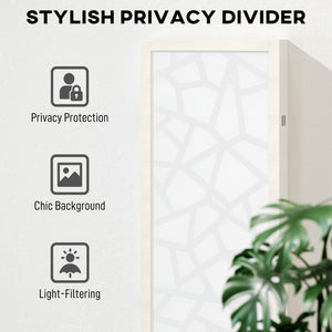 4 Panel Room Divider, 5.6 FT Lightweight Folding Privacy Screen with Geometric Pattern for Living Room – view 10