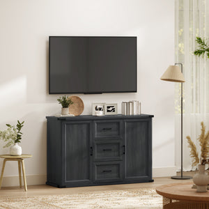 Sideboard with 3 Drawers and 2 Doors, 47" Buffet Cabinet with Adjustable Shelves for Kitchen – view 6