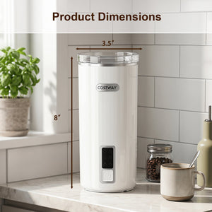 6-in-1 Electric Milk Steamer with Stainless Steel Interior-White view 5