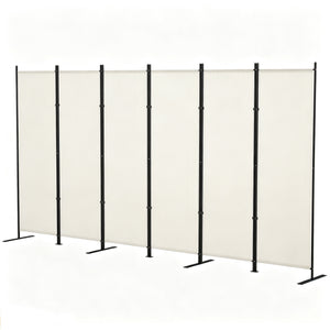 6' 3 Panel Room Divider, Double Hinged Folding Wall Divider, Indoor Privacy Screen for Home Office, Black – view 4