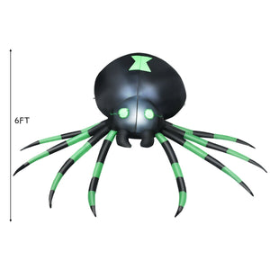 6 Feet Halloween Inflatable Blow-Up Spider view 4