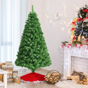 6 Feet Pre-lit Fiber Optic Artificial Christmas Tree with 617 Branch Tips view 2