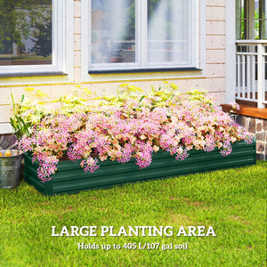 8'x2'x1' Galvanized Raised Bed, Large Elevated Planter Box for Growing Flowers, Herbs and Vegetables – view 17
