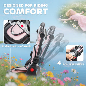 Qaba 6 in 1 Toddler Tricycle for 1-5 Years Old with Push Handle, Removable Canopy, Rotatable Seat