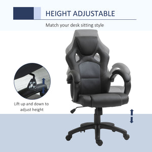 Racing Gaming Chair Office Chair Computer Desk Gamer Chair with Swivel Wheels, Padded Headrest – view 10