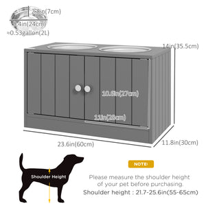 Elevated Dog Bowls for Large Dogs Pet Feeding Station with Stand, Storage – view 9