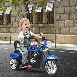6V 3 Wheel Kids Motorcycle-Blue view 2