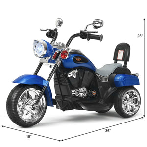 6V 3 Wheel Kids Motorcycle-Blue view 5