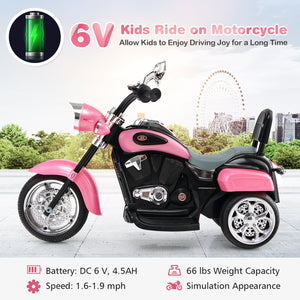 6V 3 Wheel Kids Motorcycle-Pink view 3