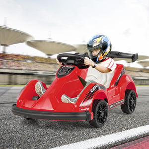 6V Kids Ride On Go Cart with Remote Control and Safety Belt-Red view 2