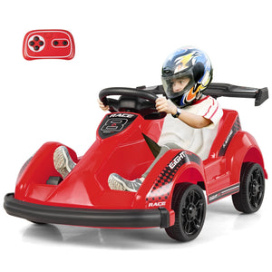 6V Kids Ride On Go Cart with Remote Control and Safety Belt-Red view 4