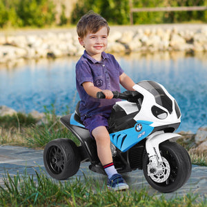 6V Kids 3 Wheels Riding BMW Licensed Electric Motorcycle-Blue view 2