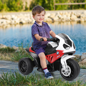 6V Kids 3 Wheels Riding BMW Licensed Electric Motorcycle-Red view 2