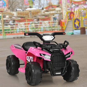 6V Kids ATV Quad Electric Ride On Car with LED Light and MP3-Pink view 6