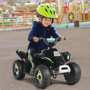 6V Kids Electric ATV 4 Wheels Ride-On Toy -Black view 3
