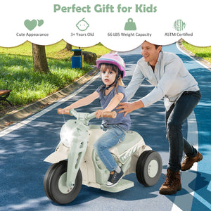 6V Kids Electric Ride on Motorcycle with Bubble Maker and Music-Beige view 6