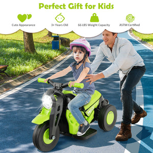 6V Kids Electric Ride on Motorcycle with Bubble Maker and Music-Green view 8