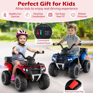 6V Kids Ride On ATV with Spray Function and Storage Box with Music-Red view 5