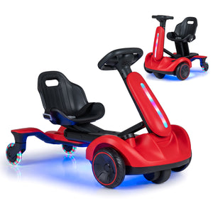 6V Ride-on Drift Car with Lights and Adjustable Seat-Red