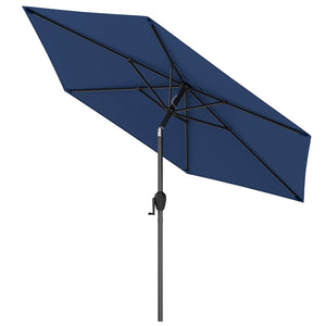 7.5 feet Outdoor Patio Heavy Duty Market Umbrella with Push Button Tilt-Navy view 4