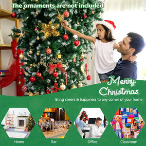 7.5 Feet Pre-Lit Snowy Upside Down Christmas Tree 1100 Tips view 3