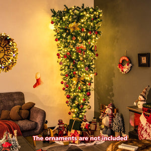 7.5 Feet Pre-Lit Snowy Upside Down Christmas Tree 1100 Tips view 6