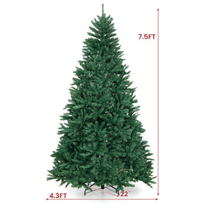 7.5 Feet Artificial Christmas Tree with Folding Metal Stand view 5