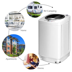 Portable 7.7 lbs Automatic Laundry Washing Machine with Drain Pump view 4