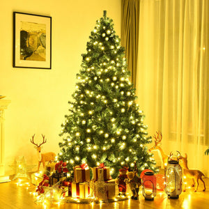 7.5 Feet PVC Artificial Christmas Tree with LED Lights-7.5 ft view 2