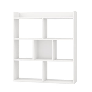 7 Cubes Open-back Bookshelf with Anti-Toppling Devices-White view 4