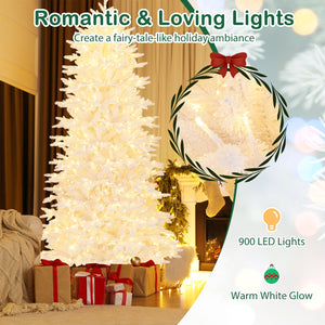 7 FT Artificial Xmas Tree with 1880 PE PVC Branch Tips for Party and Carnival view 6