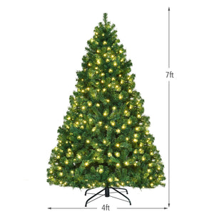 7 Feet PVC Artificial Christmas Tree with LED Lights-7 ft view 4