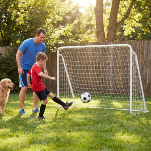 7 ft x 5 ft Soccer Goal Set for Backyard 2-in-1 Football Net with Removable Target Cloth view 2