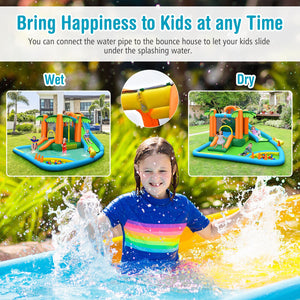 7-in-1 Inflatable Water Slide Park with 780W Blower view 5