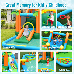 7-in-1 Inflatable Water Slide Park with 780W Blower view 9
