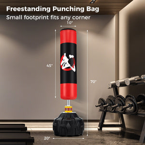 70 Inch Freestanding Punching Bag with Fillable Base 12 Suction Cups and Shock Absorbers view 5
