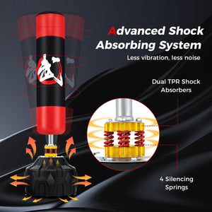 70 Inch Freestanding Punching Bag with Fillable Base 12 Suction Cups and Shock Absorbers view 8