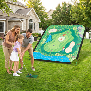 71 x 71 Inches Golf Chipping Game Set for Indoor and Outdoor Practice view 2