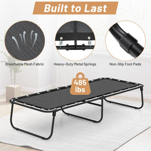 75 x 31 Inch Folding Bed with Mattress Cot Size with Memory Foam view 8