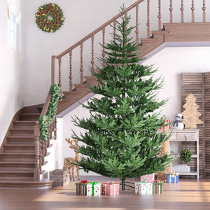 9ft Artificial Christmas Tree with Metal Base, Xmas Tree
