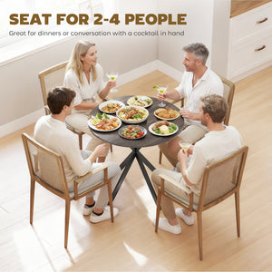 31.5" Industrial Round Dining Table - White Oak – view 10