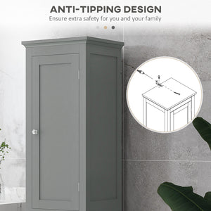 Tall Bathroom Cabinet, Freestanding Storage Organizer with Adjustable Shelves and Cupboards – view 12