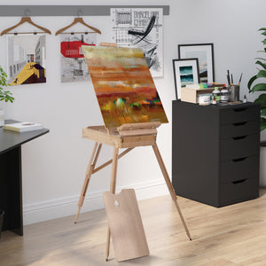 Folding Wood French Artists Easel Set Portable Art Painters Tripod Sketch Craft