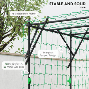 Garden Arch Cucumber Trellis for Climbing Plants, 7.3 FT Tall Metal Plant Trellis Support with Climbing – view 5